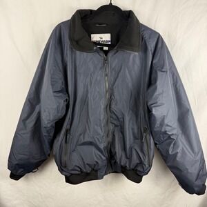 Vintage Spiewak Men's Black Nylon Bomber Jacket 80s 90s Zip Pockets Large Fleece